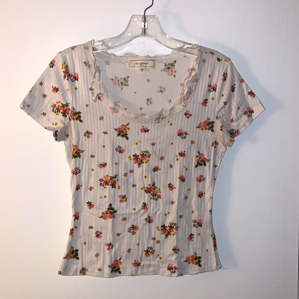 Floral Top by No Comment | Size Small | Lightly Worn